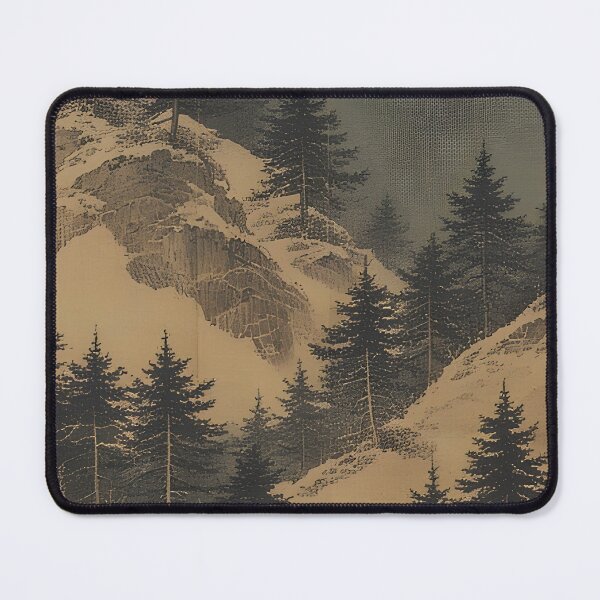 Item preview, Snow-covered mountains with pine trees in winter designed and sold by Mianku | Für das Leben.