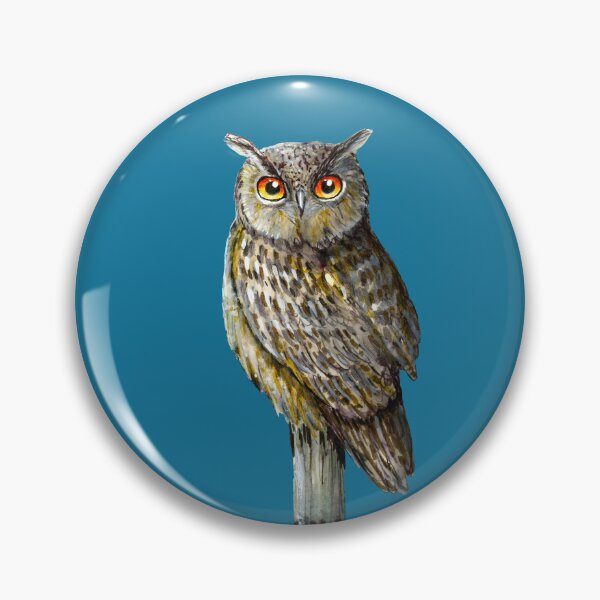 Item preview, Eagle Owl with Orange Eyes designed and sold by Bwiselizzy.