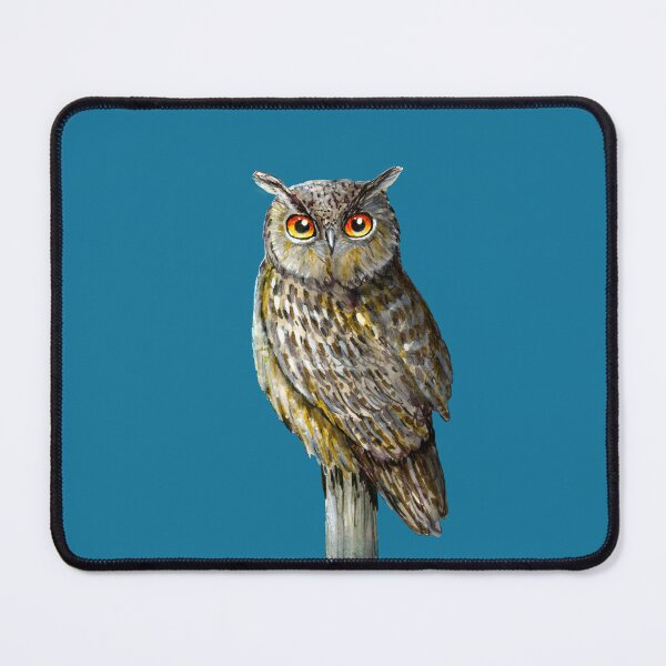 Item preview, Eagle Owl with Orange Eyes designed and sold by Bwiselizzy.