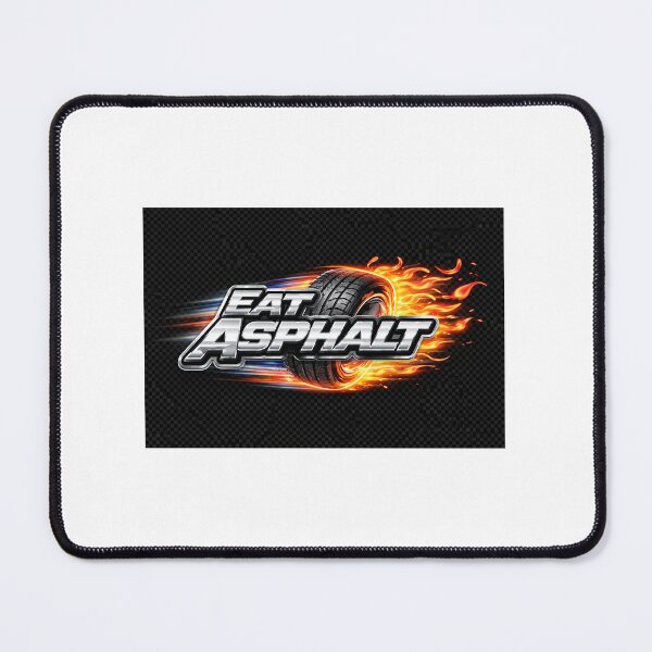 Item preview, Eat Asphalt Car Sticker ? | Chrome Racing Decal with Tire Flames | Speed Drift Automotive Design designed and sold by SparkVault.