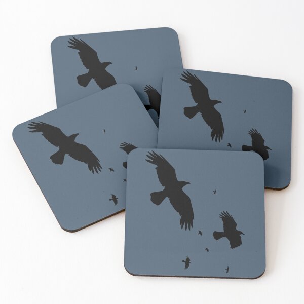 Item preview, Crows or Ravens In Flight Minimalist Silhouette designed and sold by taiche.