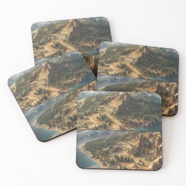 Item preview, Majestic mountain landscapes by the coastal forest designed and sold by Mianku | Für das Leben.