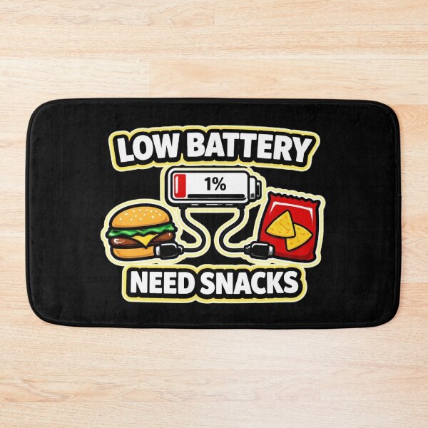 Item preview, Low Battery Need Snacks Funny Energy Food Design designed and sold by Timeless Junction.