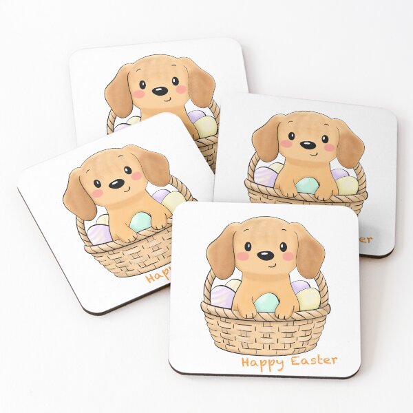 Item preview, Happy Easter Dachshund in Basket of Eggs designed and sold by iPrintPaws.