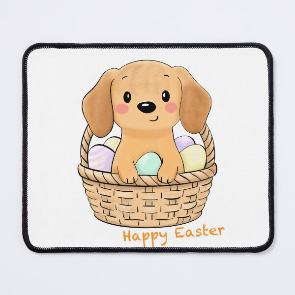 Item preview, Happy Easter Dachshund in Basket of Eggs designed and sold by iPrintPaws.