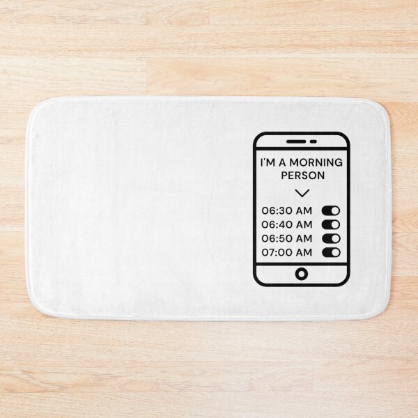 Item preview, I'm A Morning Person | Funny ADHD Alarm Clock Meme designed and sold by Tattyarts.