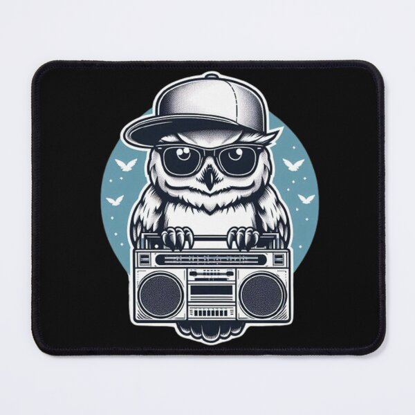Item preview, Cool Owl – Retro Boombox Vibes designed and sold by Dogandesighn.
