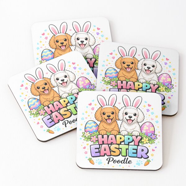 Item preview, Happy Easter Poodle Bunny Dog Pastel Cute Design designed and sold by MoosElkPL.
