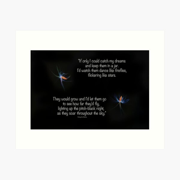 Catch Dreams Like Fireflies Art Print