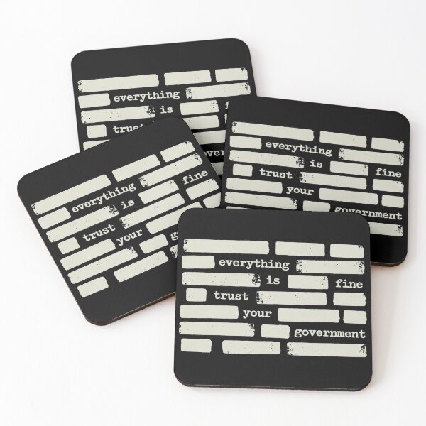 Item preview, Everything Is Fine Trust Your Government Embraces Sarcastic Social Commentary designed and sold by SkeletonsDanger.