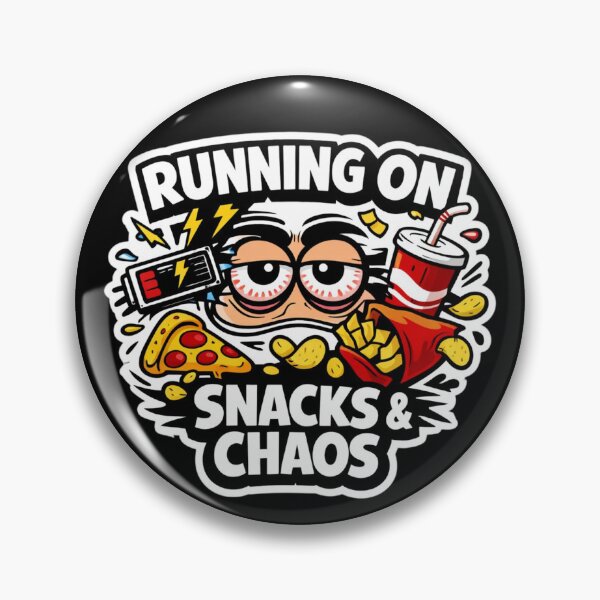 Item preview, Running On Snacks And Chaos Funny Food Energy Design designed and sold by Timeless Junction.