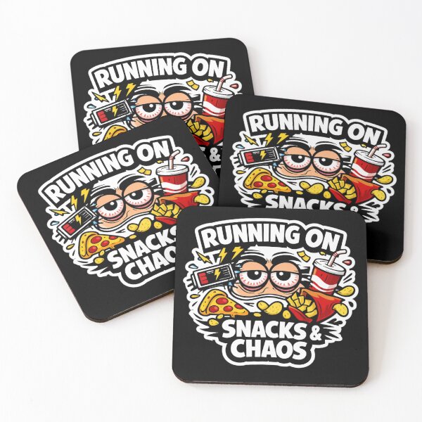 Item preview, Running On Snacks And Chaos Funny Food Energy Design designed and sold by Timeless Junction.