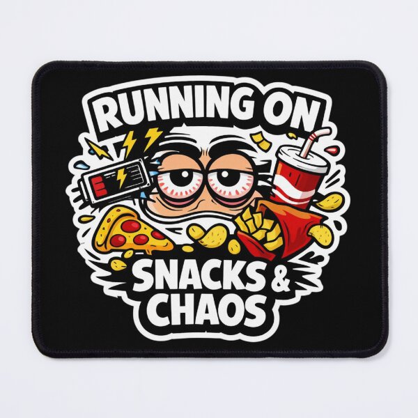 Item preview, Running On Snacks And Chaos Funny Food Energy Design designed and sold by Timeless Junction.