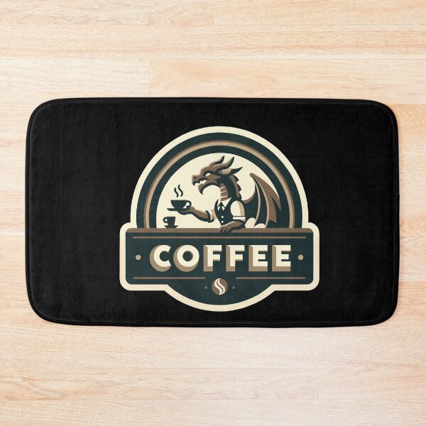 Item preview, Vintage Dragon Coffee Shop Sign Design for Coffee Lovers designed and sold by CyfroweMysli.