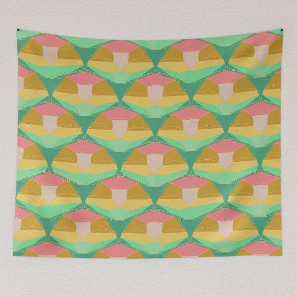 Item preview, Retro Bloom Wave Seamless Pattern designed and sold by Tideflowerstudio.