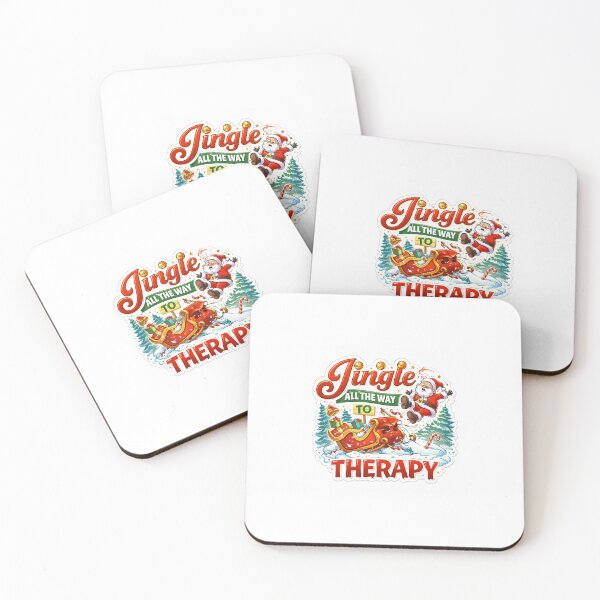 Item preview, Jingle All the Way to Therapy Sticker ?? | Funny Christmas Sleigh Crash Decal | Holiday Humor Design designed and sold by SparkVault.