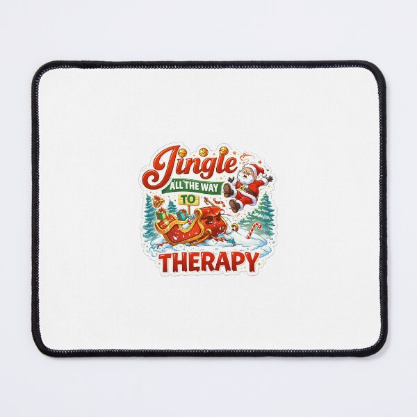 Item preview, Jingle All the Way to Therapy Sticker ?? | Funny Christmas Sleigh Crash Decal | Holiday Humor Design designed and sold by SparkVault.