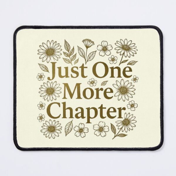 Item preview, Just One More Chapter Floral Book Lover Gift, Wildflower Reader Aesthetic, Gold Floral Design, Bookish Gift for Women designed and sold by Syrupulse.