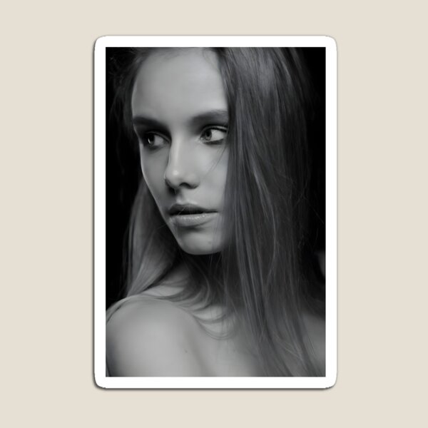 Item preview, Mysterious Woman with Intense Sideways Gaze designed and sold by VirraOlla.
