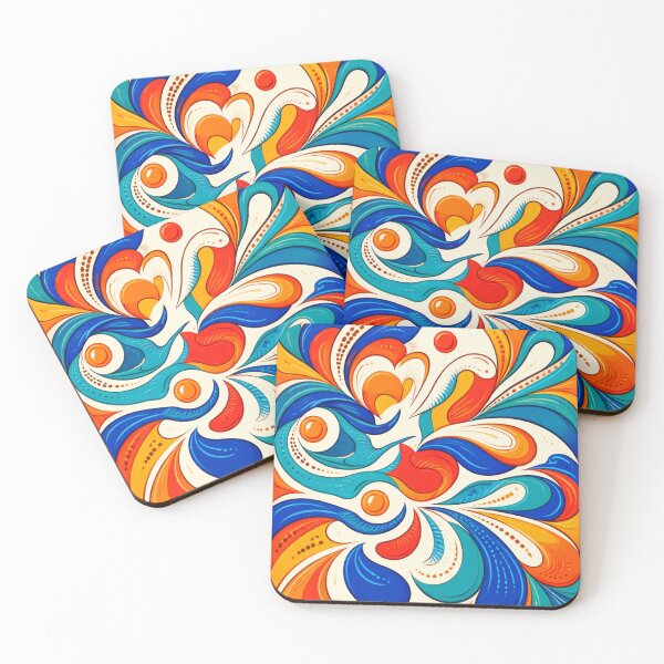Item preview, Retro Psychedelic Abstract Swirl Pattern – Vibrant Colorful Fluid Art Design designed and sold by ArtoryNest.