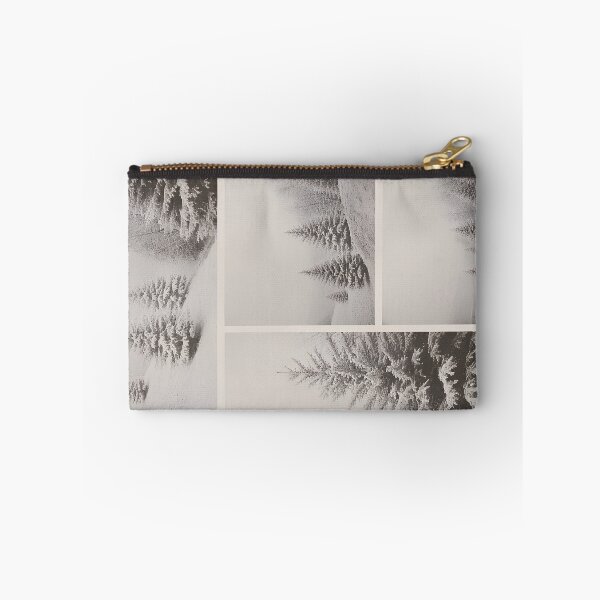 Item preview, Four-part split image: winter scene with snow on coniferous trees designed and sold by Mianku | Für das Leben.