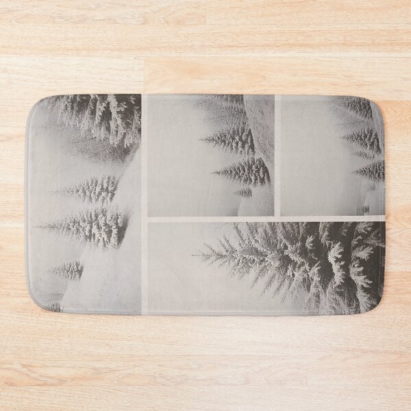 Item preview, Four-part split image: winter scene with snow on coniferous trees designed and sold by Mianku | Für das Leben.