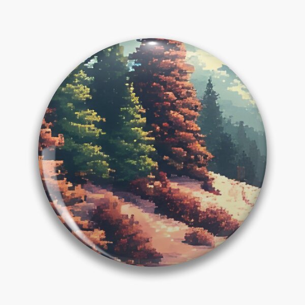 Item preview, Triptych pixel art coniferous tree panels designed and sold by Mianku | Für das Leben.