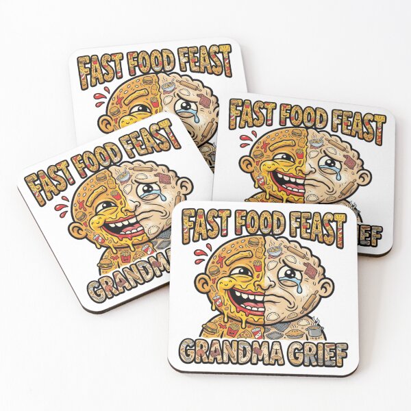 Item preview, FAST FOOD FEAST / GRANDMA GRIEF designed and sold by Imaginarium of Chaos falcon88 .