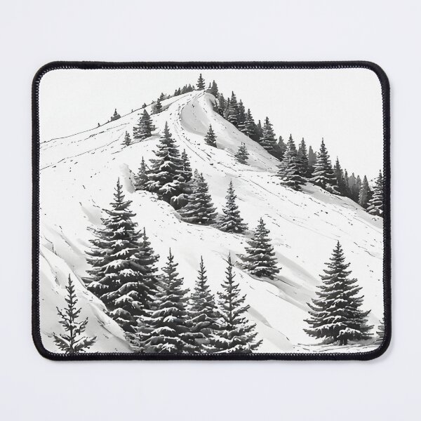 Item preview, Snow-covered mountain landscape with snow-encased fir trees designed and sold by Mianku | Für das Leben.