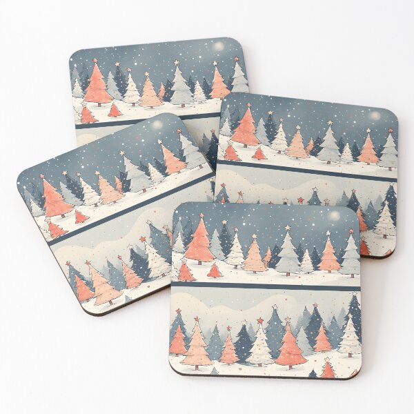 Item preview, Picturesque pastel winter landscape divided into three horizontal sections. designed and sold by Mianku | Für das Leben.