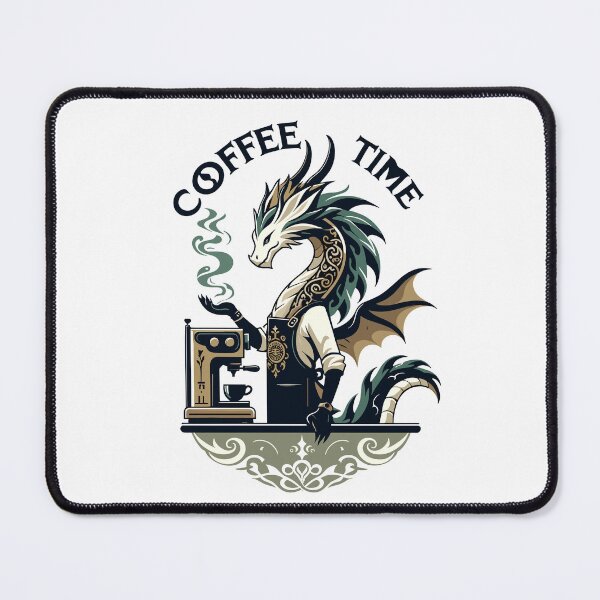 Item preview, Coffee Time Dragon Barista Design for Coffee Lovers and Fantasy Fans designed and sold by CyfroweMysli.