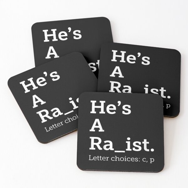 Item preview, Funny Sarcastic Word Puzzle Riddle Hes A Racist Or Rapist Meme Tee designed and sold by Phil Ben.