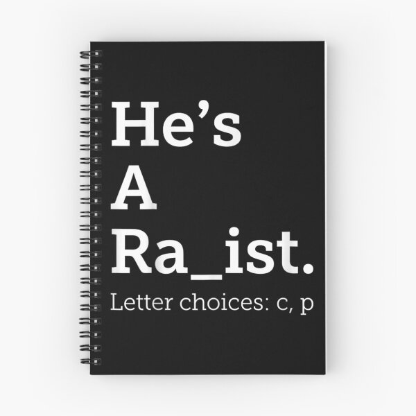 Item preview, Funny Sarcastic Word Puzzle Riddle Hes A Racist Or Rapist Meme Tee designed and sold by Phil Ben.