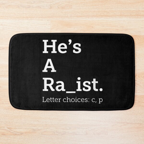 Item preview, Funny Sarcastic Word Puzzle Riddle Hes A Racist Or Rapist Meme Tee designed and sold by Phil Ben.