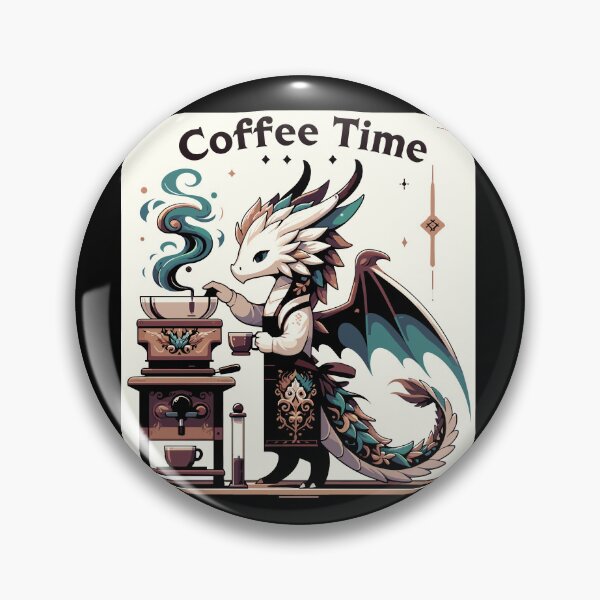 Item preview, Cute Dragon Barista Coffee Design for Fantasy and Coffee Lovers designed and sold by CyfroweMysli.