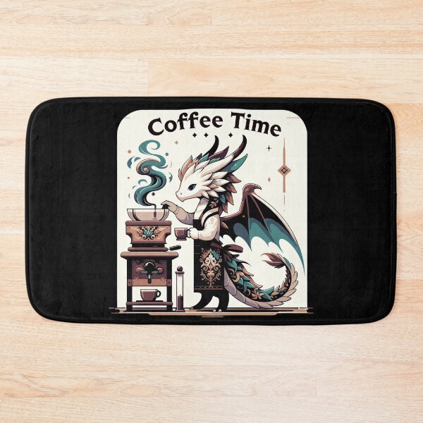 Item preview, Cute Dragon Barista Coffee Design for Fantasy and Coffee Lovers designed and sold by CyfroweMysli.