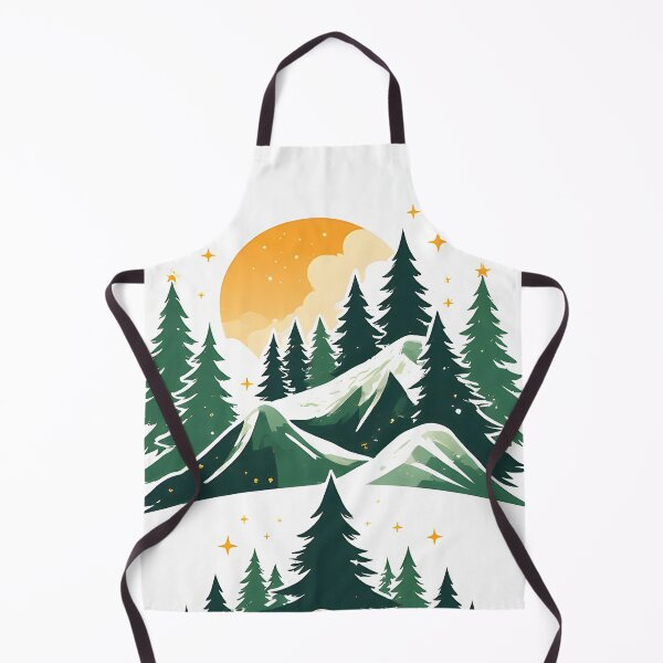 Item preview, Mountains, pine trees and stars landscape design designed and sold by Mianku | Für das Leben.