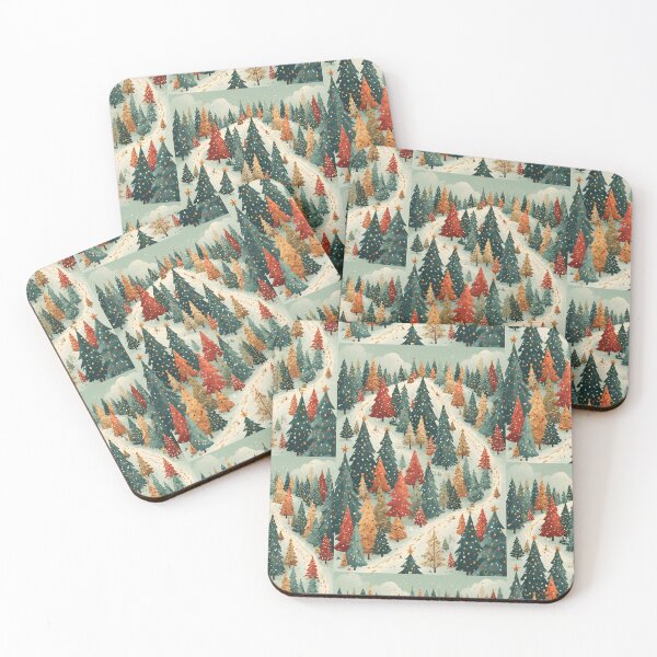 Item preview, Wintery Christmas tree landscape with snow-covered path designed and sold by Mianku | Für das Leben.
