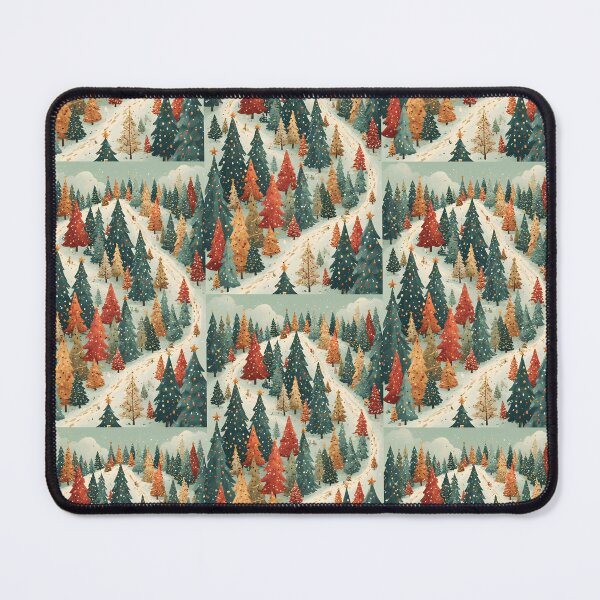 Item preview, Wintery Christmas tree landscape with snow-covered path designed and sold by Mianku | Für das Leben.
