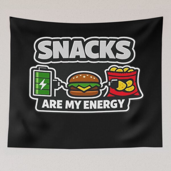 Item preview, Snacks Are My Energy Funny Food Lover Design designed and sold by Timeless Junction.