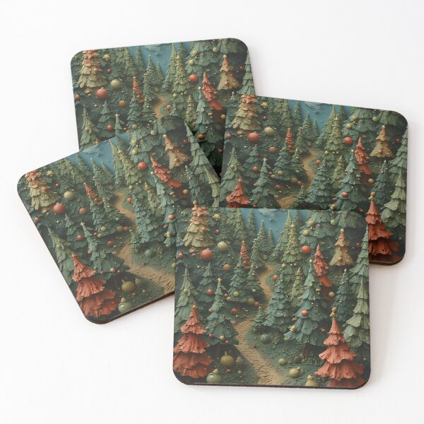 Item preview, Modeled Christmas tree forest path with ornaments designed and sold by Mianku | Für das Leben.