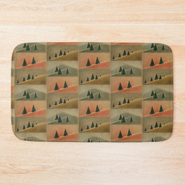 Item preview, Simple mountains with fir trees in three panels designed and sold by Mianku | Für das Leben.