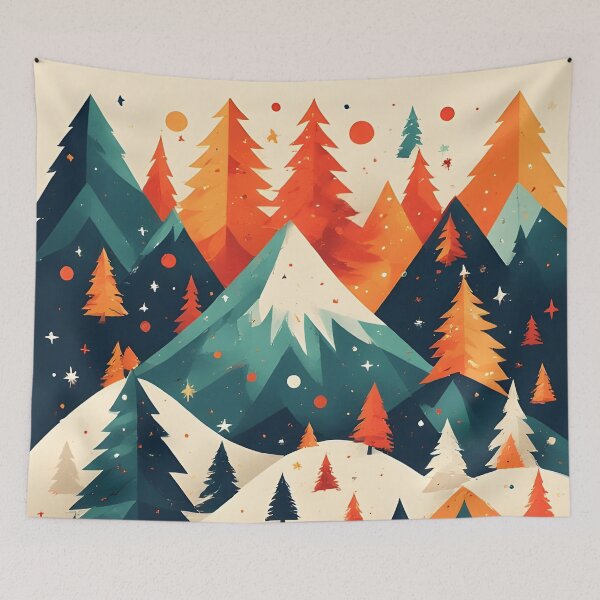 Item preview, Magical winter night on the mountain designed and sold by Mianku | Für das Leben.