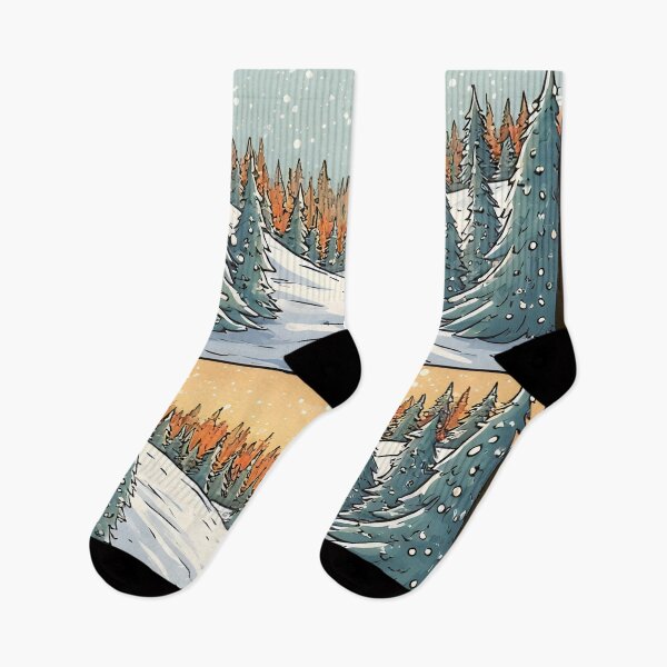 Item preview, Winter landscape with snow-covered trees designed and sold by Mianku | Für das Leben.