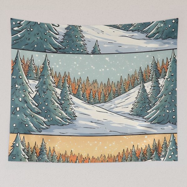 Item preview, Winter landscape with snow-covered trees designed and sold by Mianku | Für das Leben.