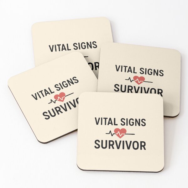 Item preview, Vital Signs Survivor Funny Nurse EKG Heartbeat Health Gift design designed and sold by Dantin.