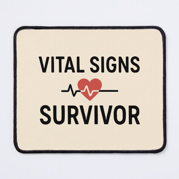 Item preview, Vital Signs Survivor Funny Nurse EKG Heartbeat Health Gift design designed and sold by Dantin.