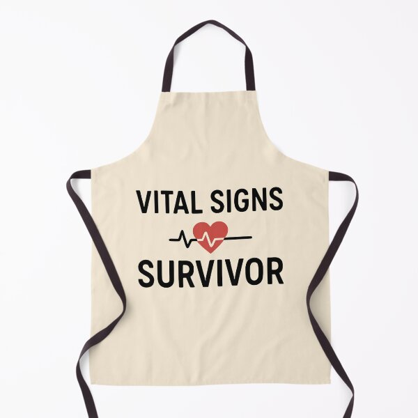 Item preview, Vital Signs Survivor Funny Nurse EKG Heartbeat Health Gift design designed and sold by Dantin.