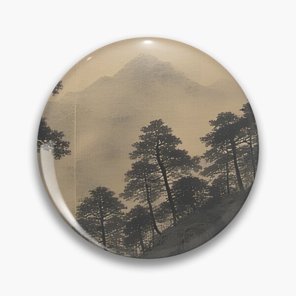 Item preview, Japanese mountain landscape shrouded in dense fog designed and sold by Mianku | Für das Leben.