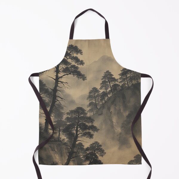 Item preview, Japanese mountain landscape shrouded in dense fog designed and sold by Mianku | Für das Leben.